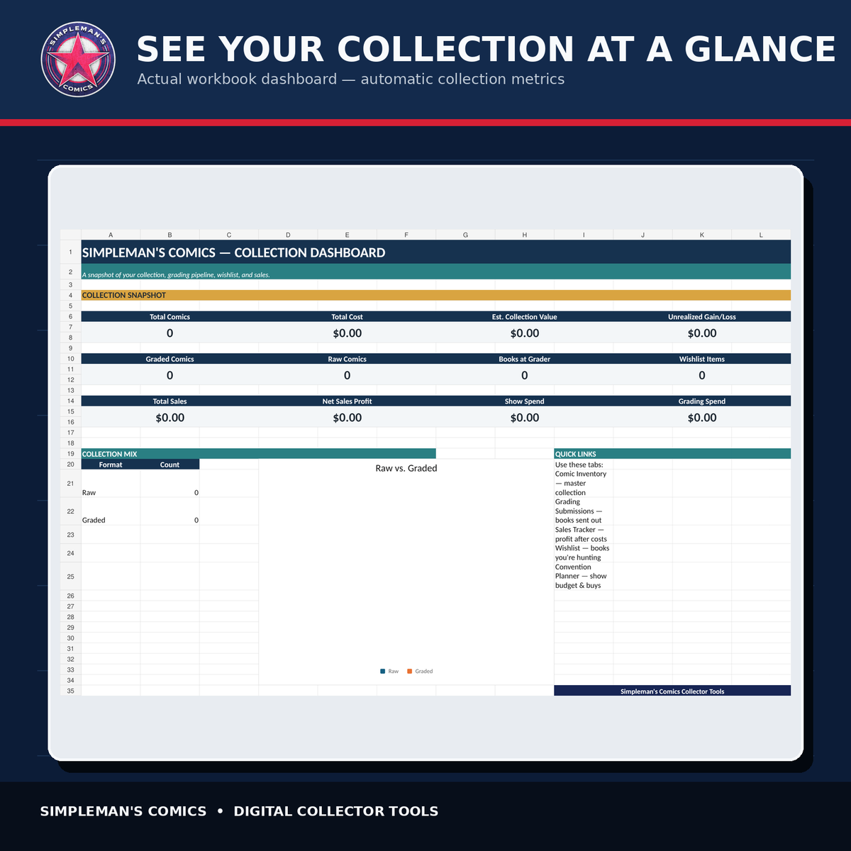 Ultimate Comic Collector Tracker – Excel Digital Download