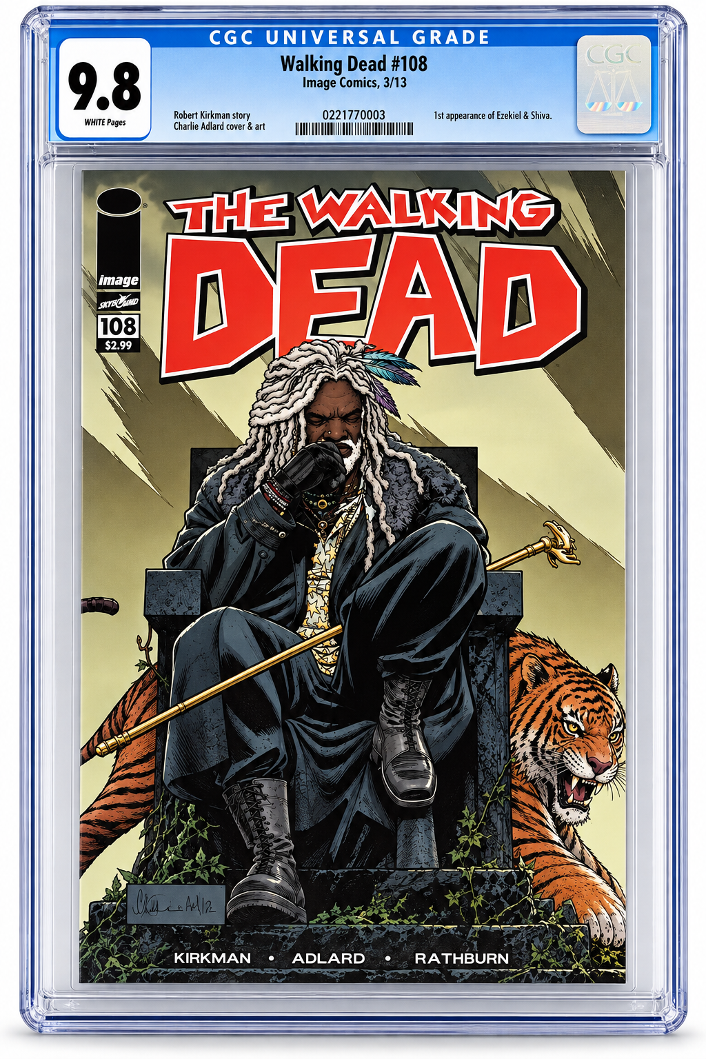 The Walking Dead #108 — CGC 9.8 — 1st Appearance of Ezekiel & Shiva