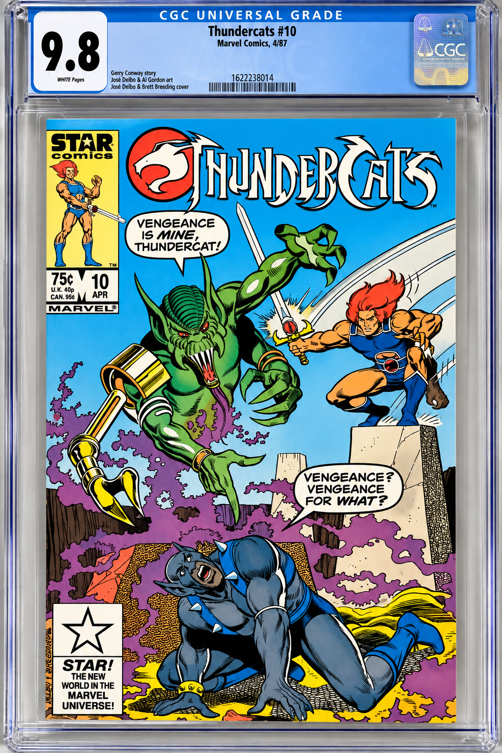 ThunderCats #10 CGC 9.8 White Pages – Marvel/Star Comics 1987
