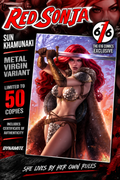 Red Sonja #1 Sun Khamunaki Metal Virgin Variant – 616 Comics Exclusive LTD 50 w/ COA