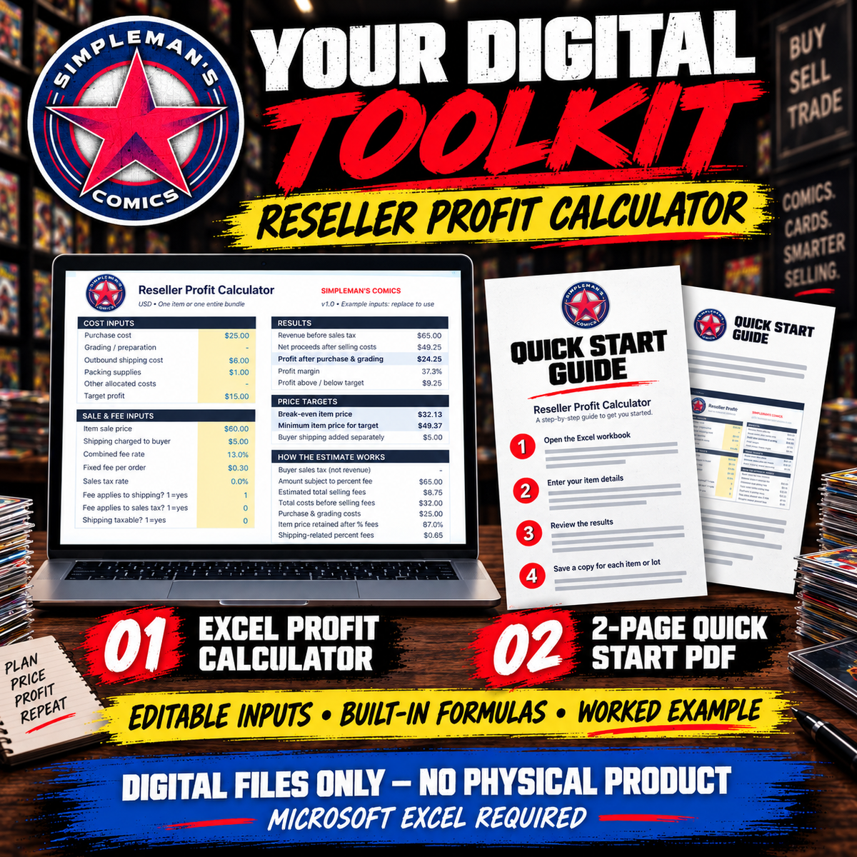Comic & Card Reseller Profit Calculator