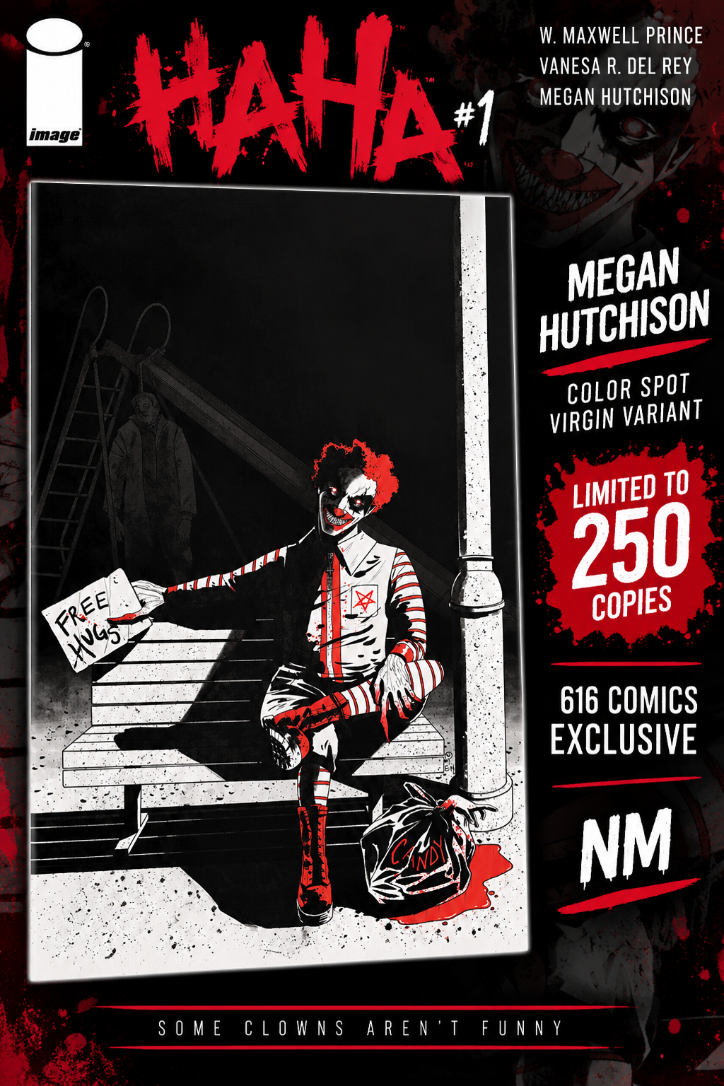 HAHA #1 Megan Hutchison Color Spot Virgin Variant – 616 Comics Exclusive LTD 250 NM