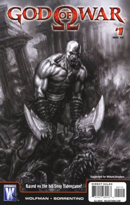 God of War #1 Second Printing Variant – 1st Appearance of Kratos – WildStorm 2010