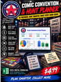 Comic Convention & Hunt Planner – Excel Digital Download