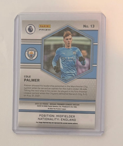 2021-22 Cole Palmer Panini Mosaic Premier League RC Orange Fluorescent #13 MT