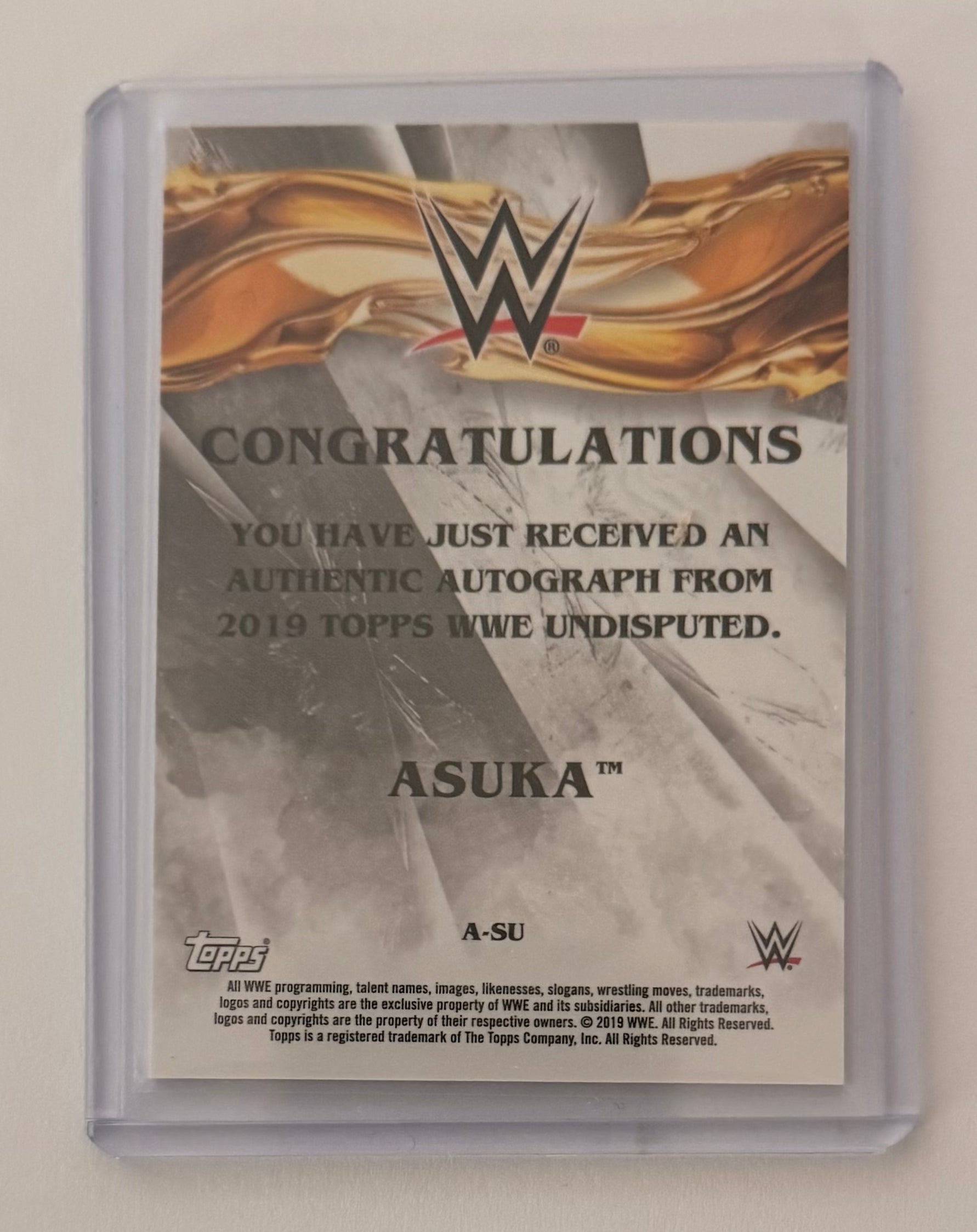 2019 WWE Undisputed Asuka Auto /199
