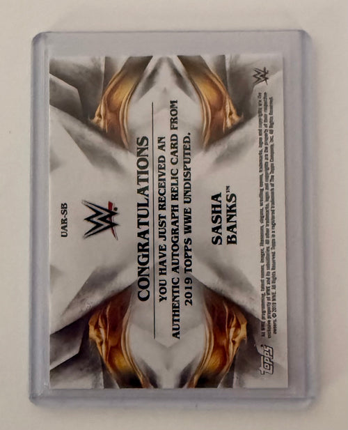 2019 Topps WWE Undisputed Autograph Relics Patch Sasha Banks Auto /120