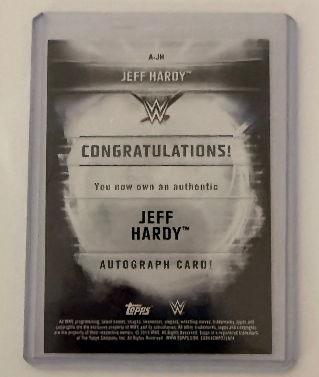 2019 Topps WWE Road to WrestleMania Autographs Silver Jeff Hardy Auto 11/25