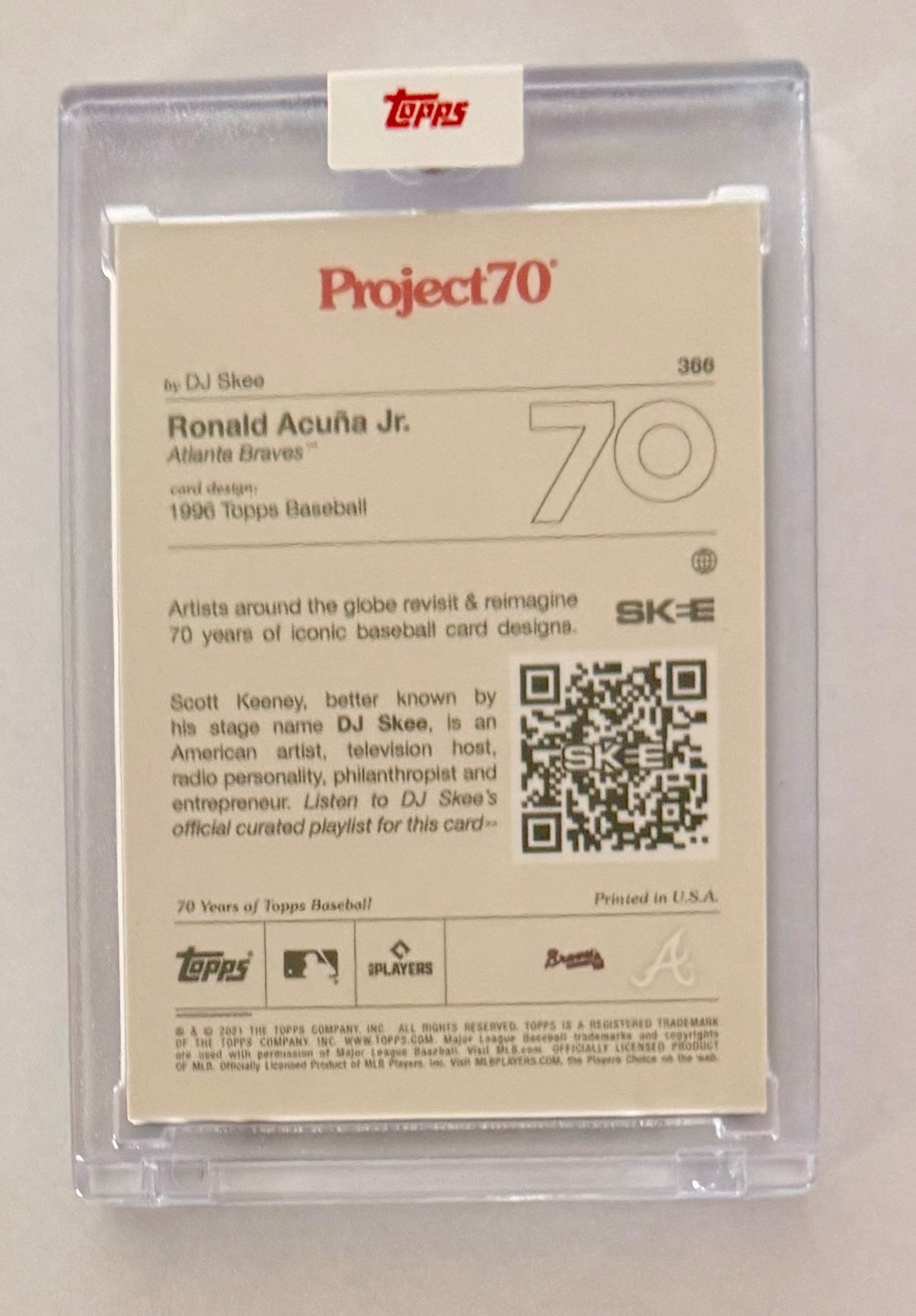2021 Topps Project 70 Ronald Acuna Jr #366 DJ Skee Outkast ATLiens Sealed
