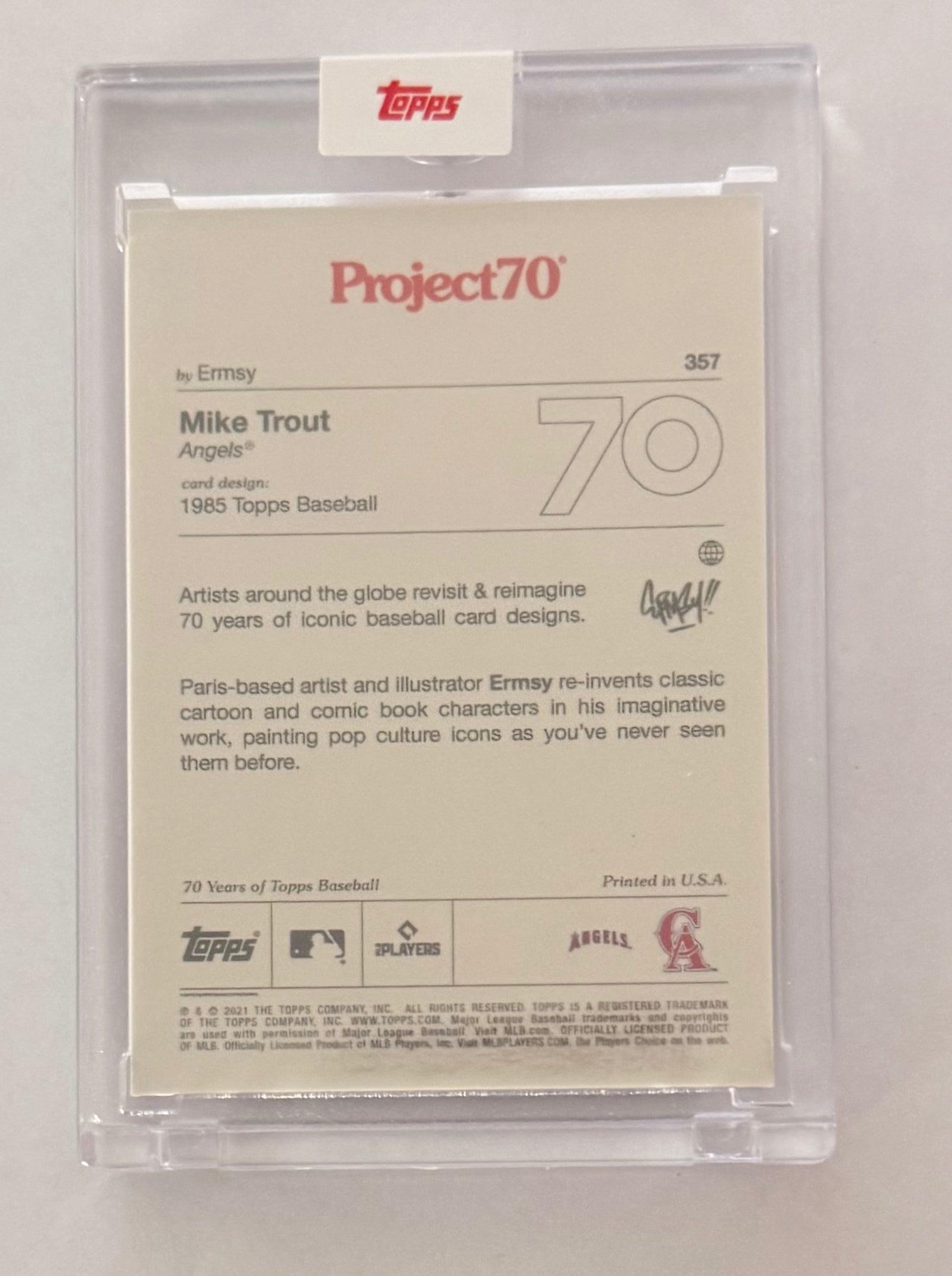Topps Project70 #357 Mike Trout by Ermsy