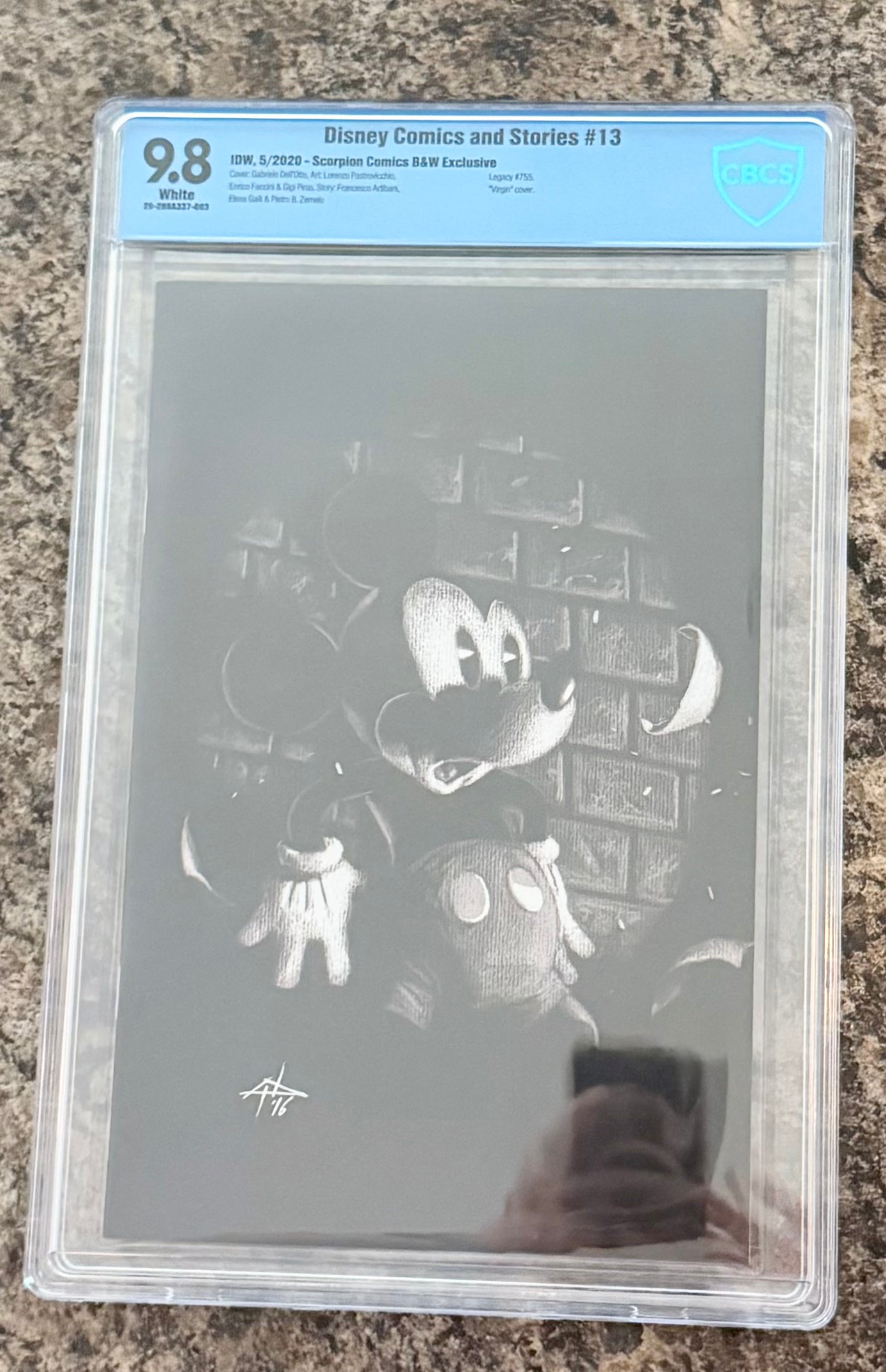 Disney Comics and Stories #13 Scorpion Comics B&W "Virgin" Variant (2020) – CGC 9.8 WP