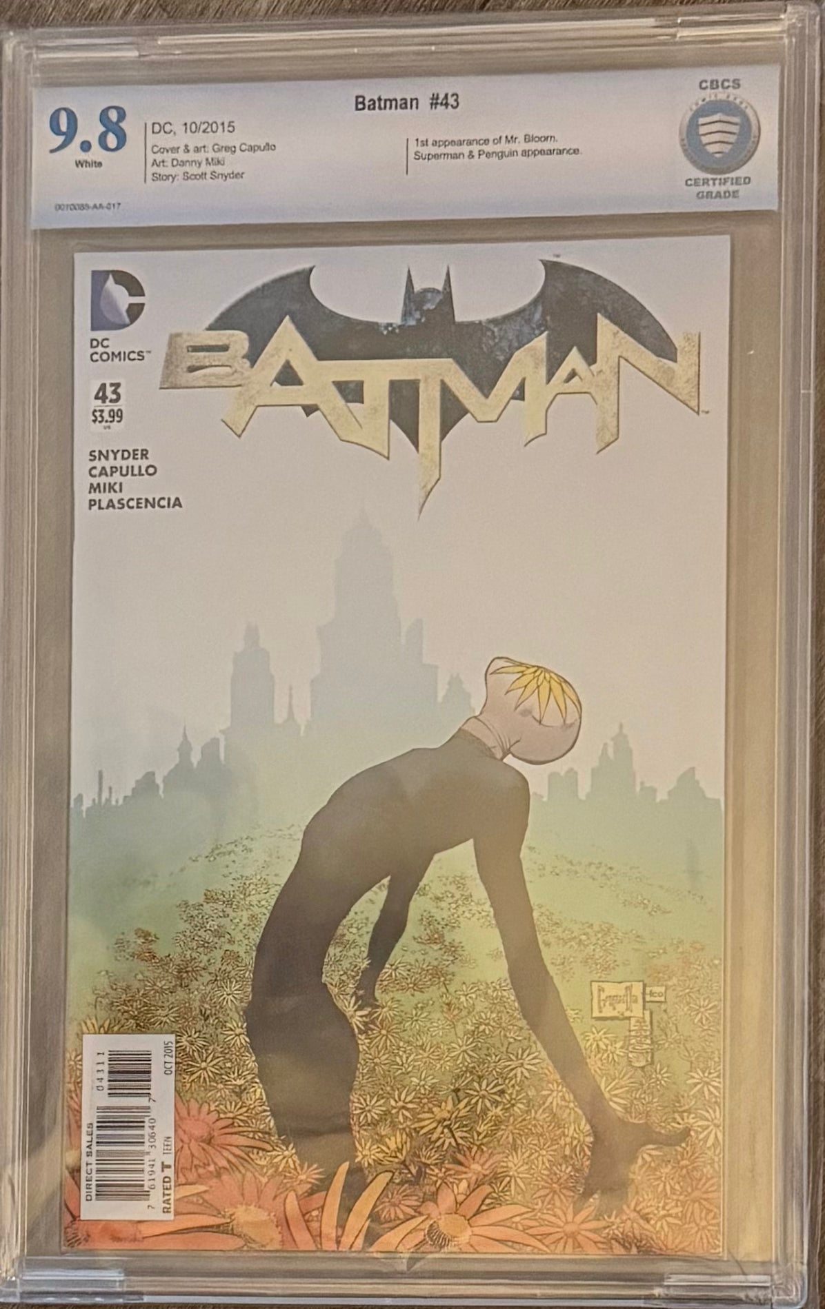 Batman #43 CBCS 9.8 White Pages – 1st Mr. Bloom – DC Comics 2015
