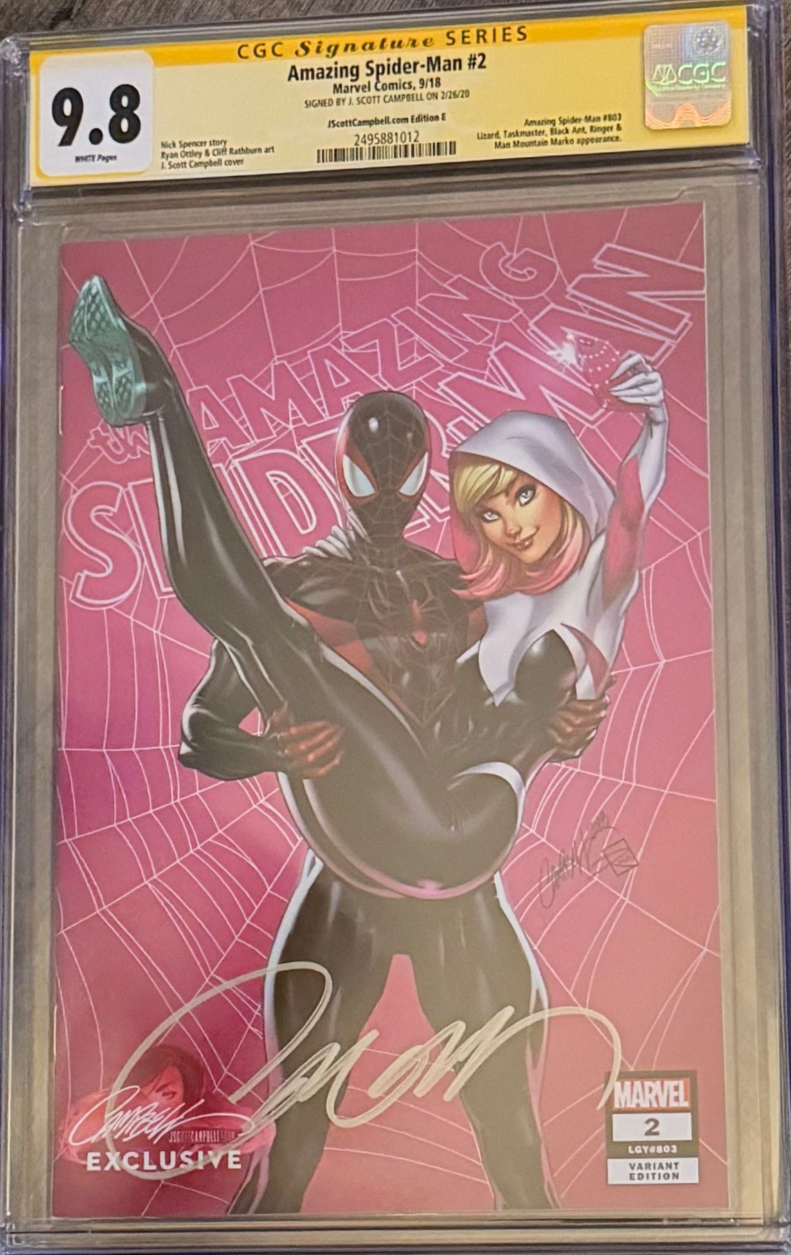 Amazing Spider-Man #2 CGC 9.8 SS – Signed J. Scott Campbell – Edition E