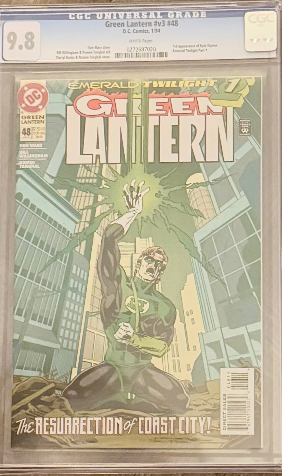 Green Lantern #48 CGC 9.8 – 1st Appearance Kyle Rayner – DC 1994