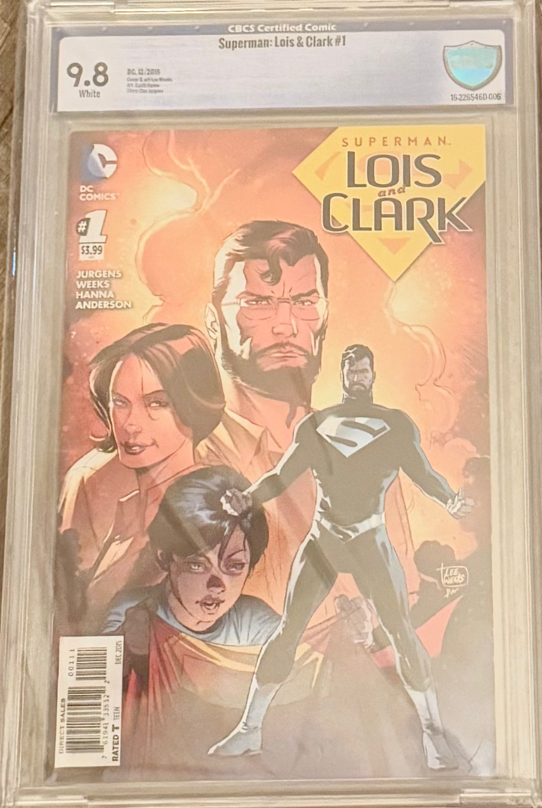 Superman: Lois & Clark #1 CBCS 9.8 White Pages – 1st Jon Kent as a Boy – DC 2015
