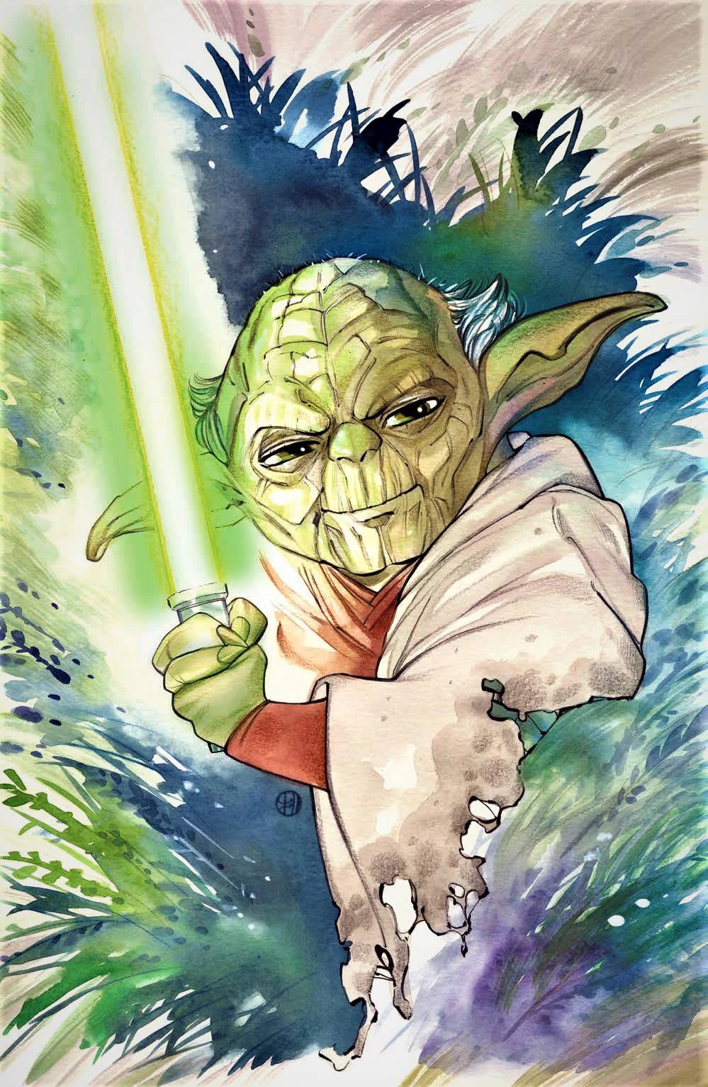 Star Wars Adventures The Clone Wars Battle Tales #1 Peach Momoko Yoda Virgin Variant IDW 2020