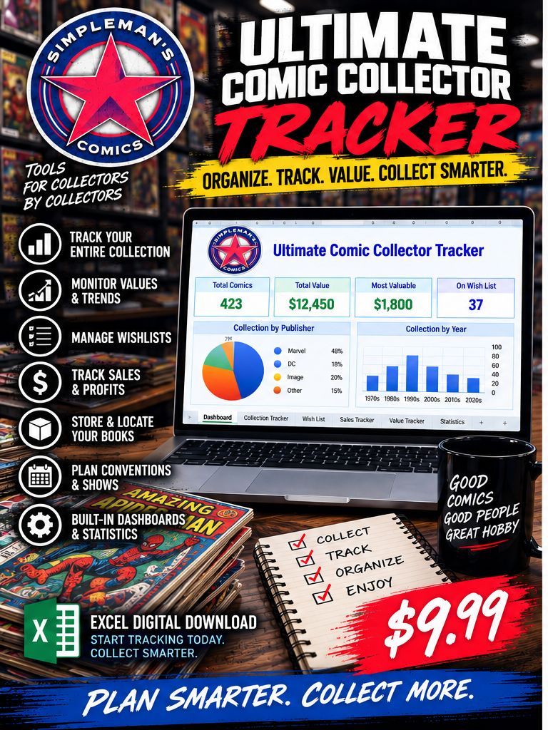 Ultimate Comic Collector Tracker – Excel Digital Download