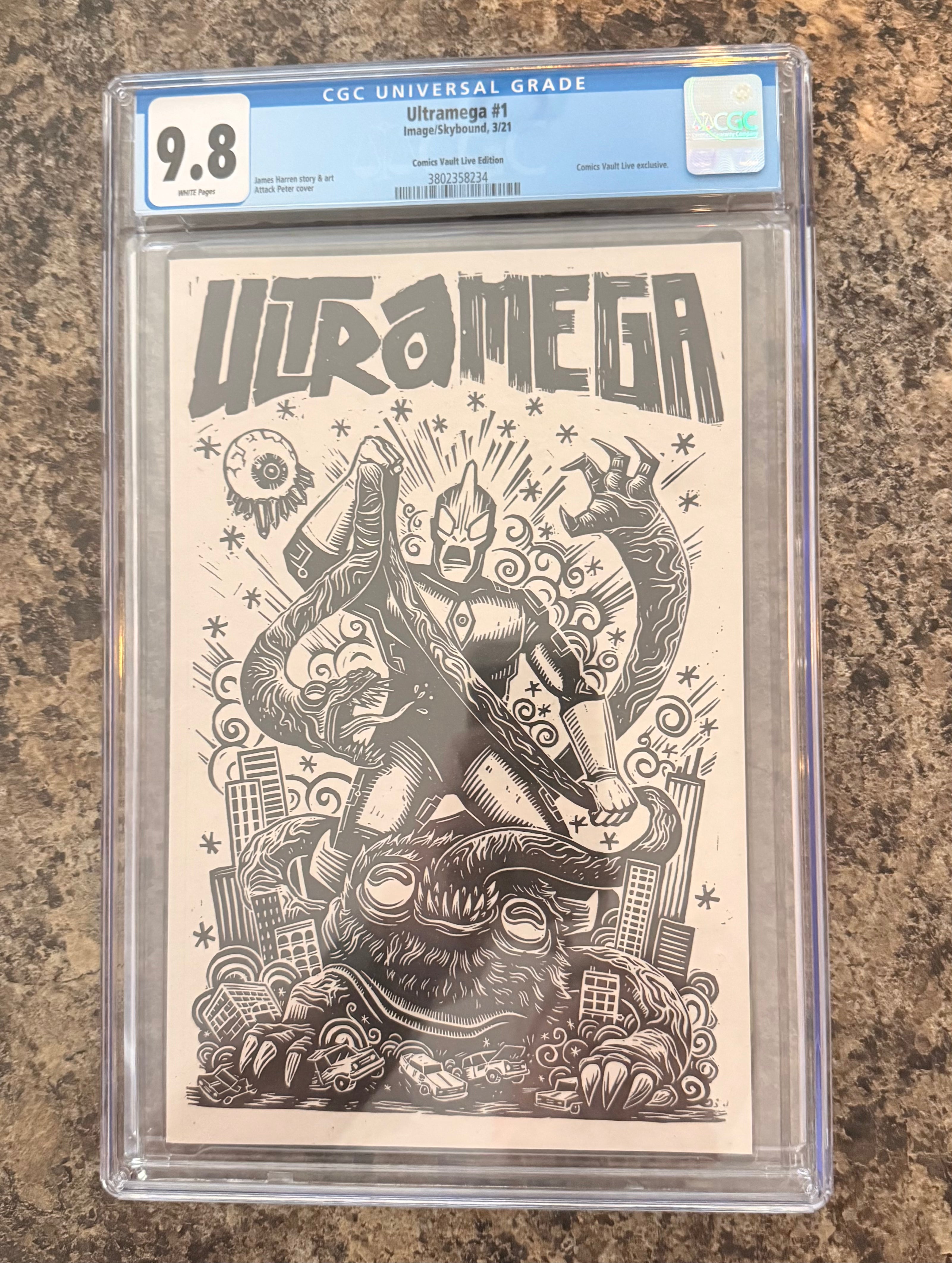 Ultramega #1 CGC 9.8 Comics Vault Live Edition Variant Attack Cover 2021