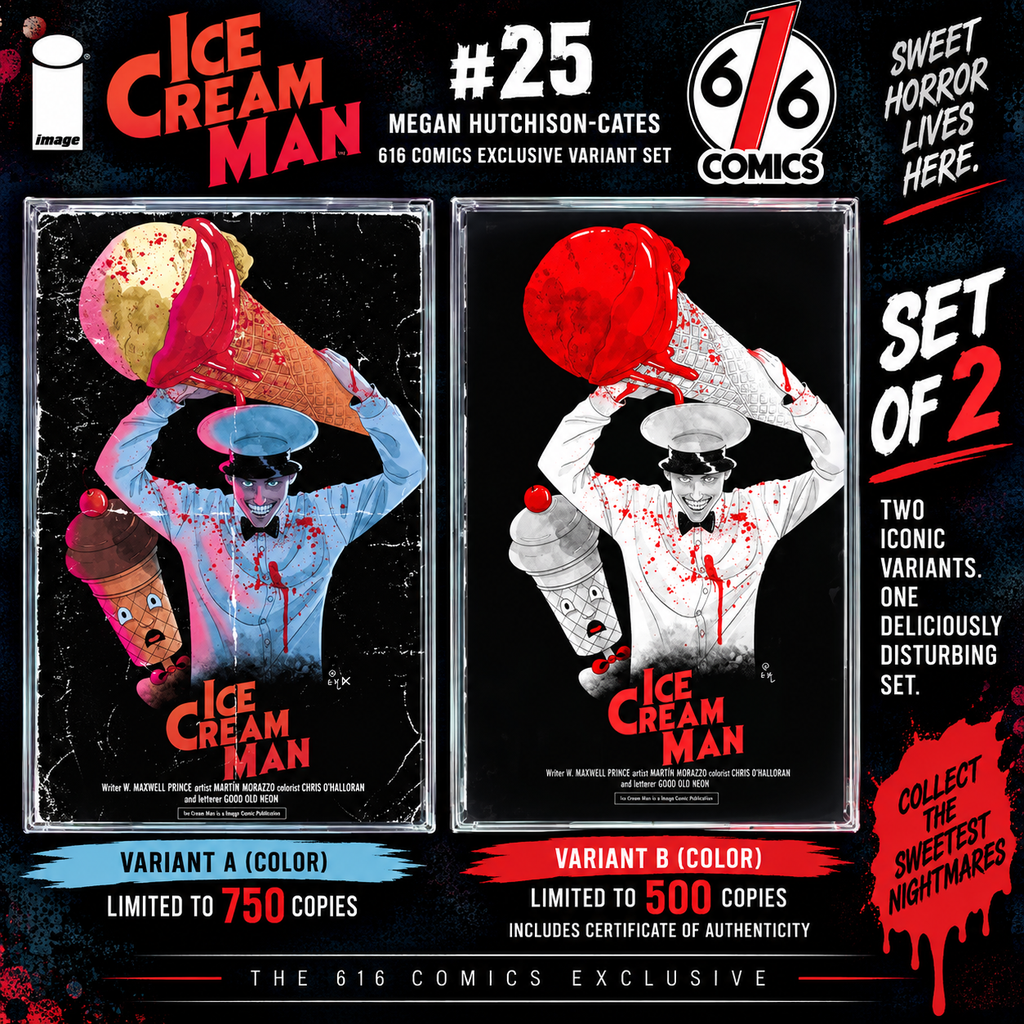 Ice Cream Man #25 Megan Hutchison-Cates Evil Dead Homage 2-Book Variant Set – 616 Comics LTD 500/750