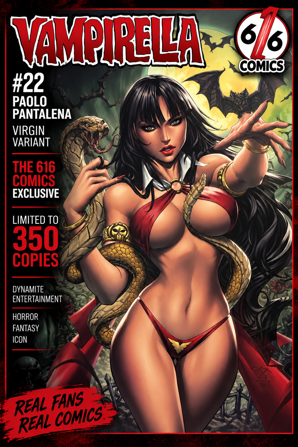 Vampirella #22 Paolo Pantalena Virgin Night Variant – 616 Comics Exclusive LTD 350