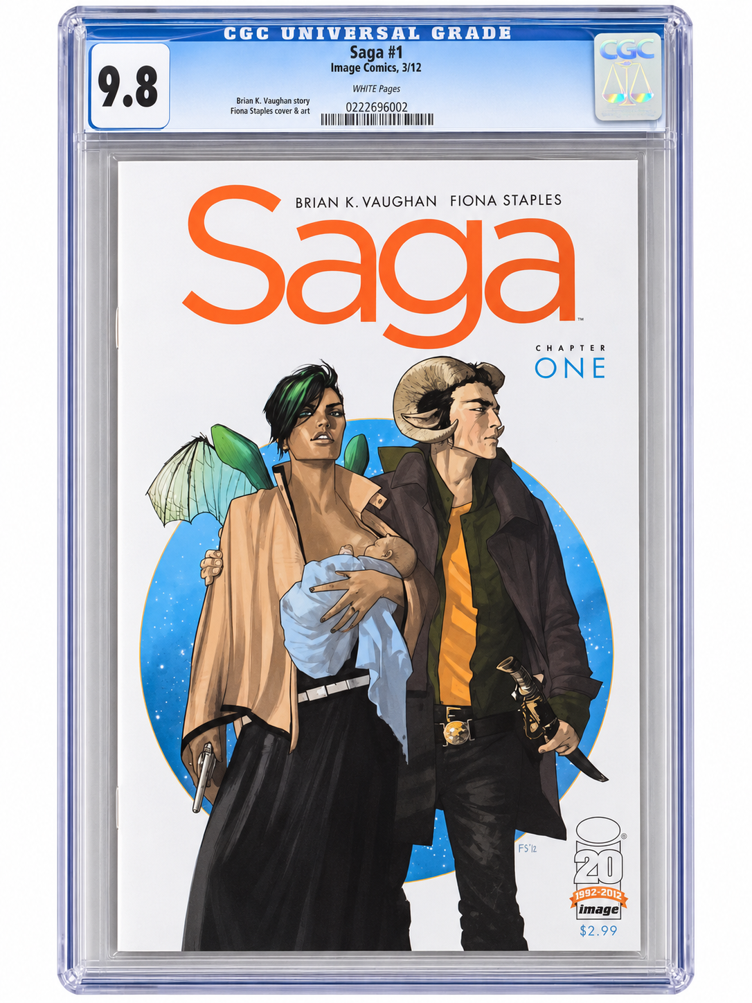 Saga #1 CGC 9.8 White Pages – 1st Print – Image Comics 2012