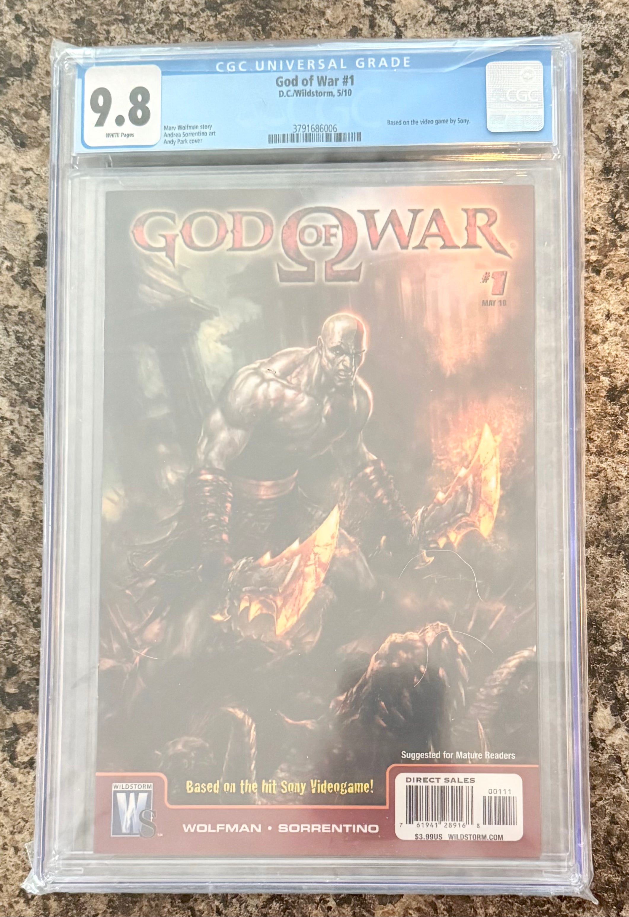 God of War 1 (2010) Wildstorm CGC 9.8 1ST APPEARANCE KRATOS