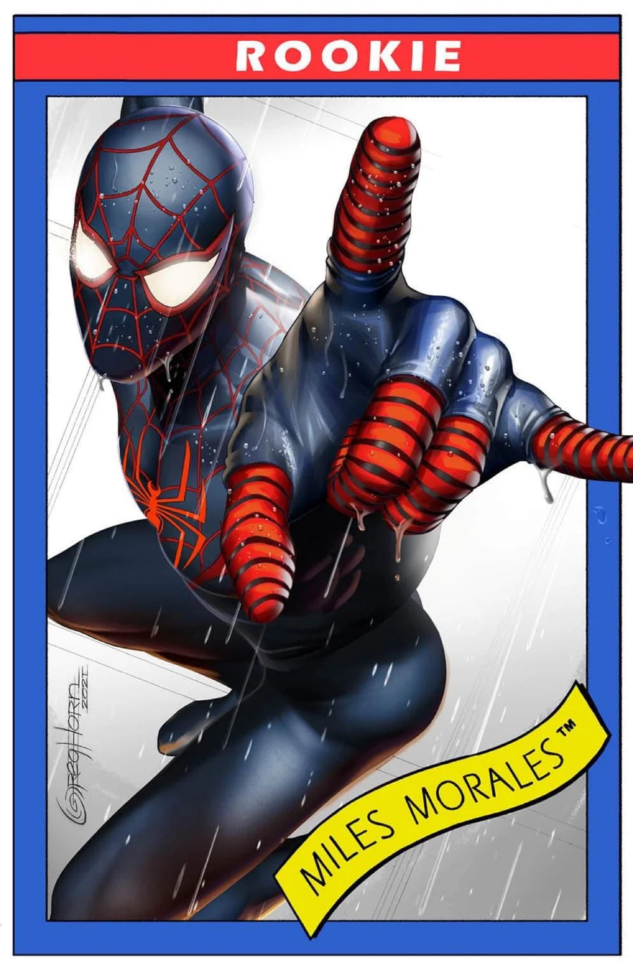 Miles Morales Spider-Man #25 Greg Horn Rookie Card Variant LTD 1000 NM