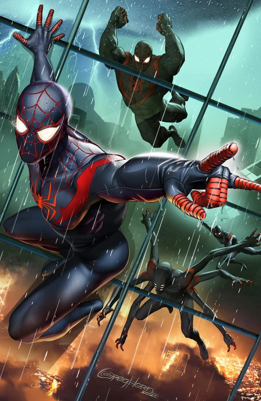 Miles Morales Spider-Man #25 Greg Horn 616 Trade Dress + Virgin Variant Bundle LTD 3000/1000 NM