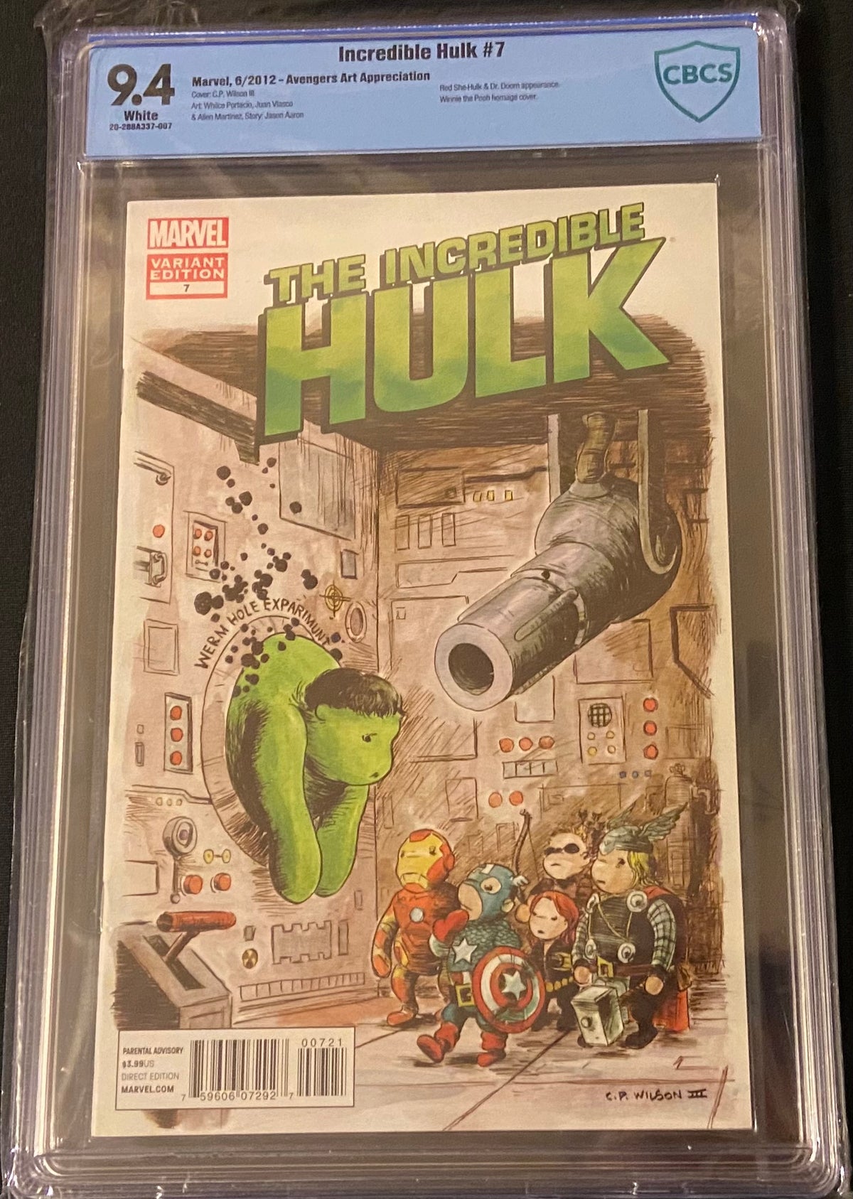 Incredible Hulk #7 2012 Art Appreciation Disney Variant CBCS 9.4
